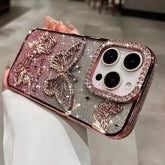 Diamond Butterfly Clear Phone Case